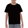 Black - Front - Gildan Childrens-Kids Softstyle Plain T-Shirt