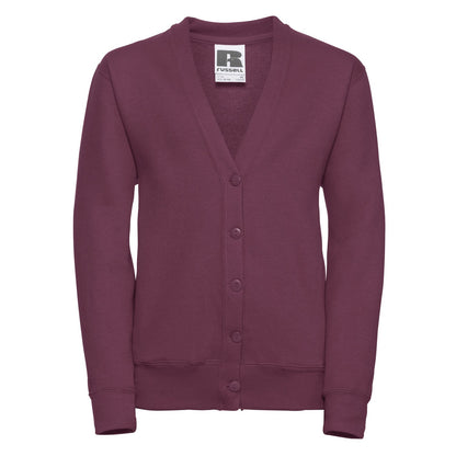 Burgundy - Front - Jerzees Schoolgear Childrens-Kids Cardigan