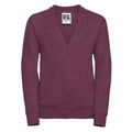 Burgundy - Front - Jerzees Schoolgear Childrens-Kids Cardigan