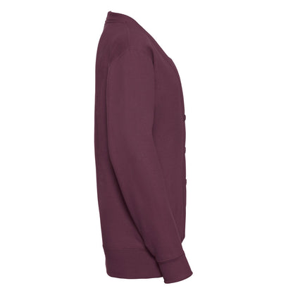 Burgundy - Side - Jerzees Schoolgear Childrens-Kids Cardigan