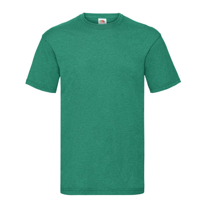 Retro Green - Front - Fruit of the Loom Mens Valueweight Heather T-Shirt