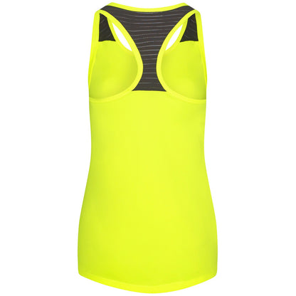 Electric Yellow-Black - Back - AWDis Cool Womens-Ladies Girlie Cool Workout Vest Top