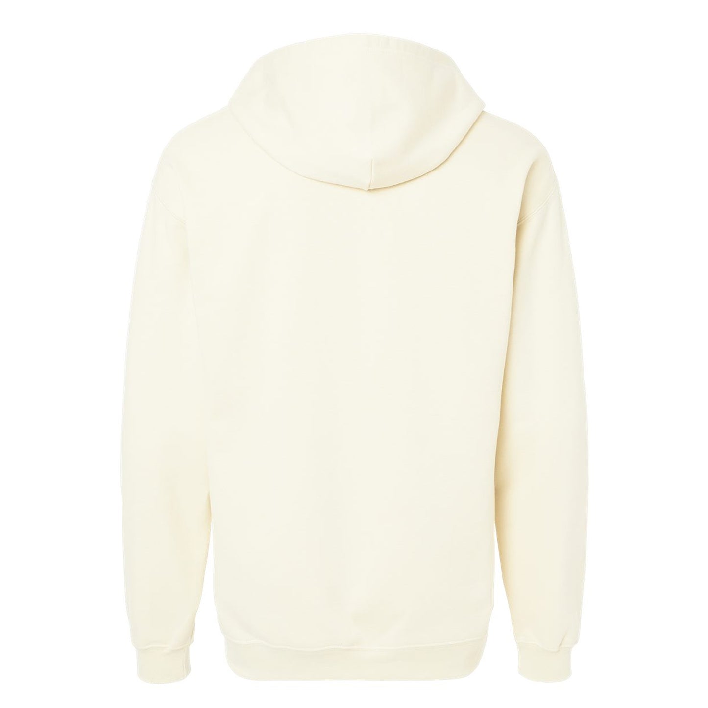 Off White - Back - Gildan Mens Softstyle Fleece Midweight Full Zip Hoodie