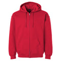 Red - Front - Gildan Mens Softstyle Fleece Midweight Full Zip Hoodie