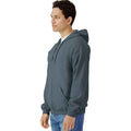 Dark Heather - Side - Gildan Mens Softstyle Fleece Midweight Full Zip Hoodie
