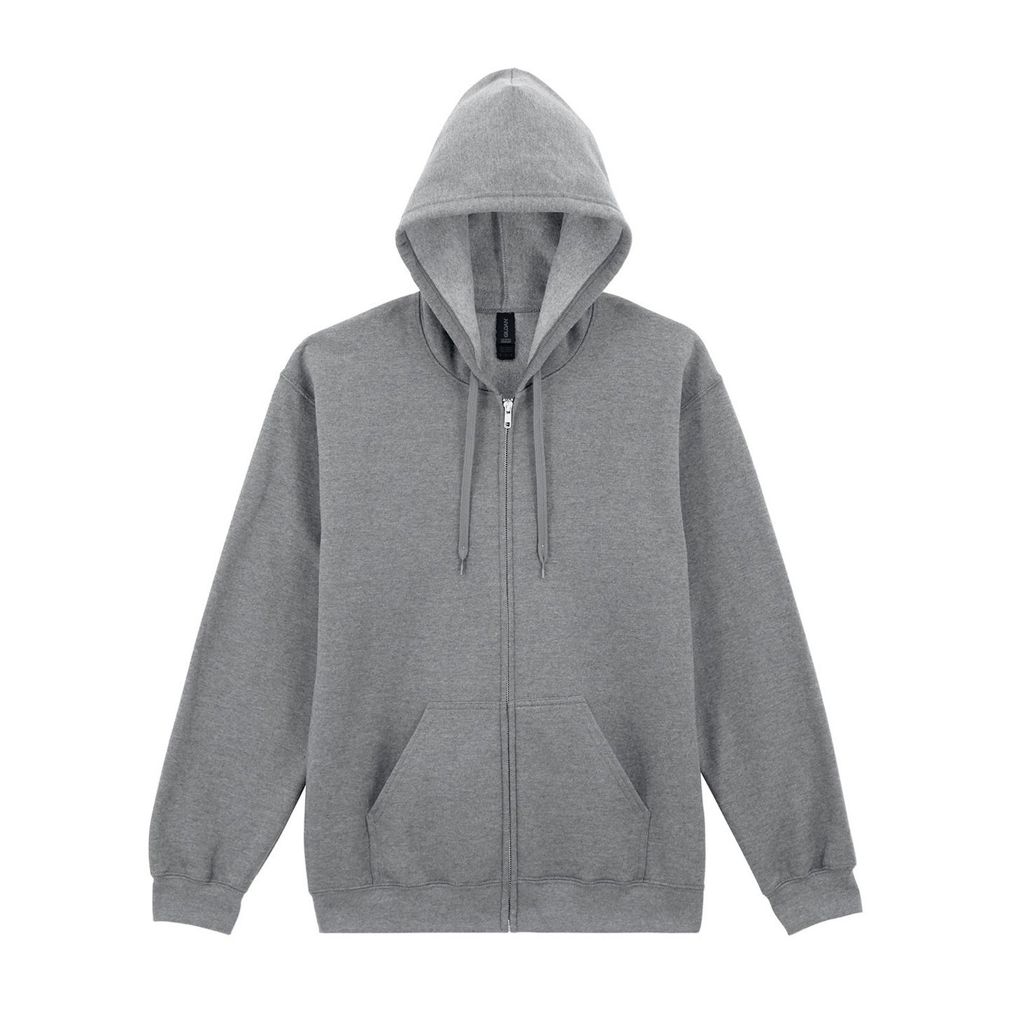 Sports Grey - Front - Gildan Mens Softstyle Fleece Midweight Full Zip Hoodie
