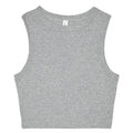 Athletic Grey - Front - Bella + Canvas Womens-Ladies Heather Micro-Rib Cropped Muscle Tank Top
