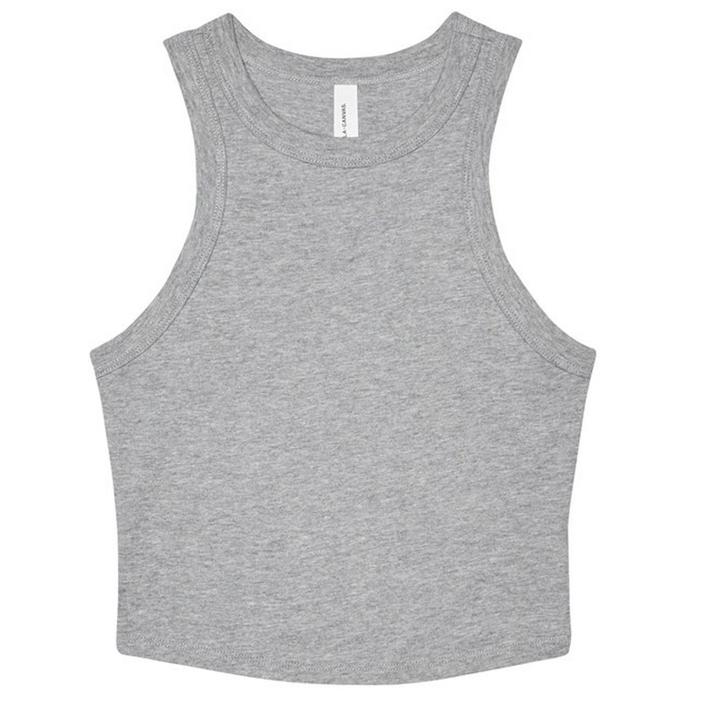 Athletic Grey - Front - Bella + Canvas Womens-Ladies Heather Micro-Rib Racerback Tank Top