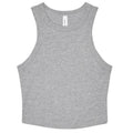 Athletic Grey - Front - Bella + Canvas Womens-Ladies Heather Micro-Rib Racerback Tank Top