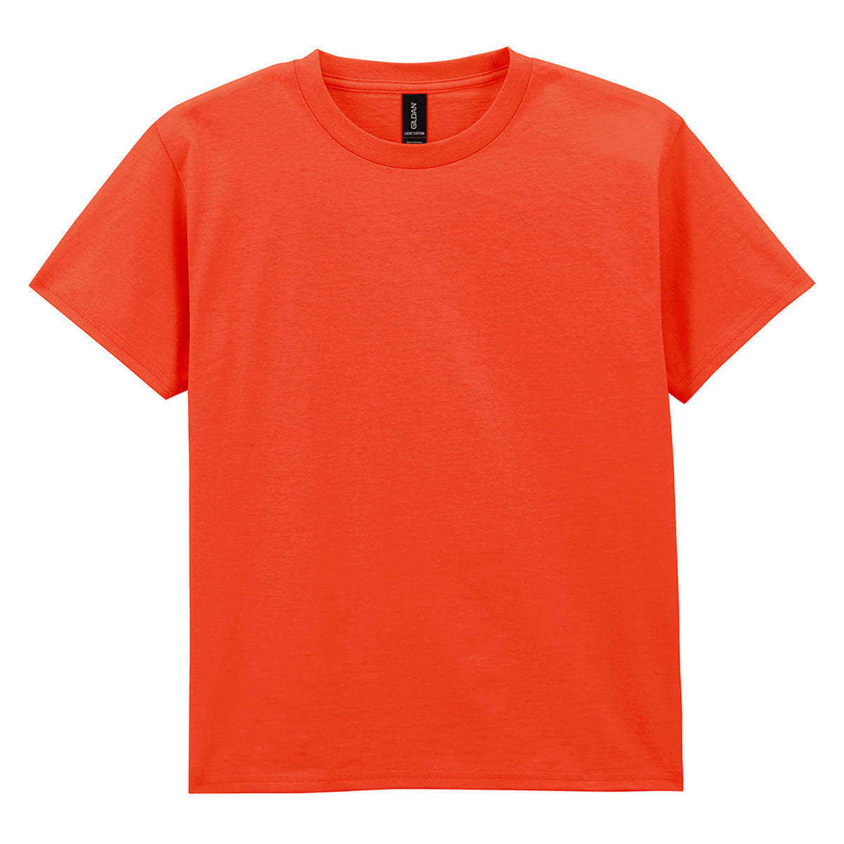 Orange - Front - Gildan Childrens-Kids Plain Lightweight T-Shirt