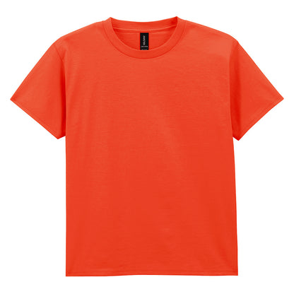 Orange - Front - Gildan Childrens-Kids Plain Lightweight T-Shirt