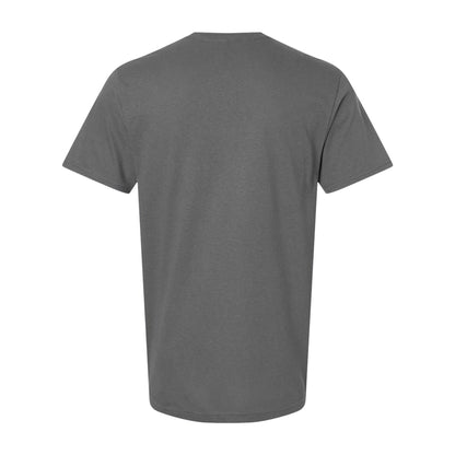 Charcoal - Back - Gildan Mens Plain Lightweight T-Shirt
