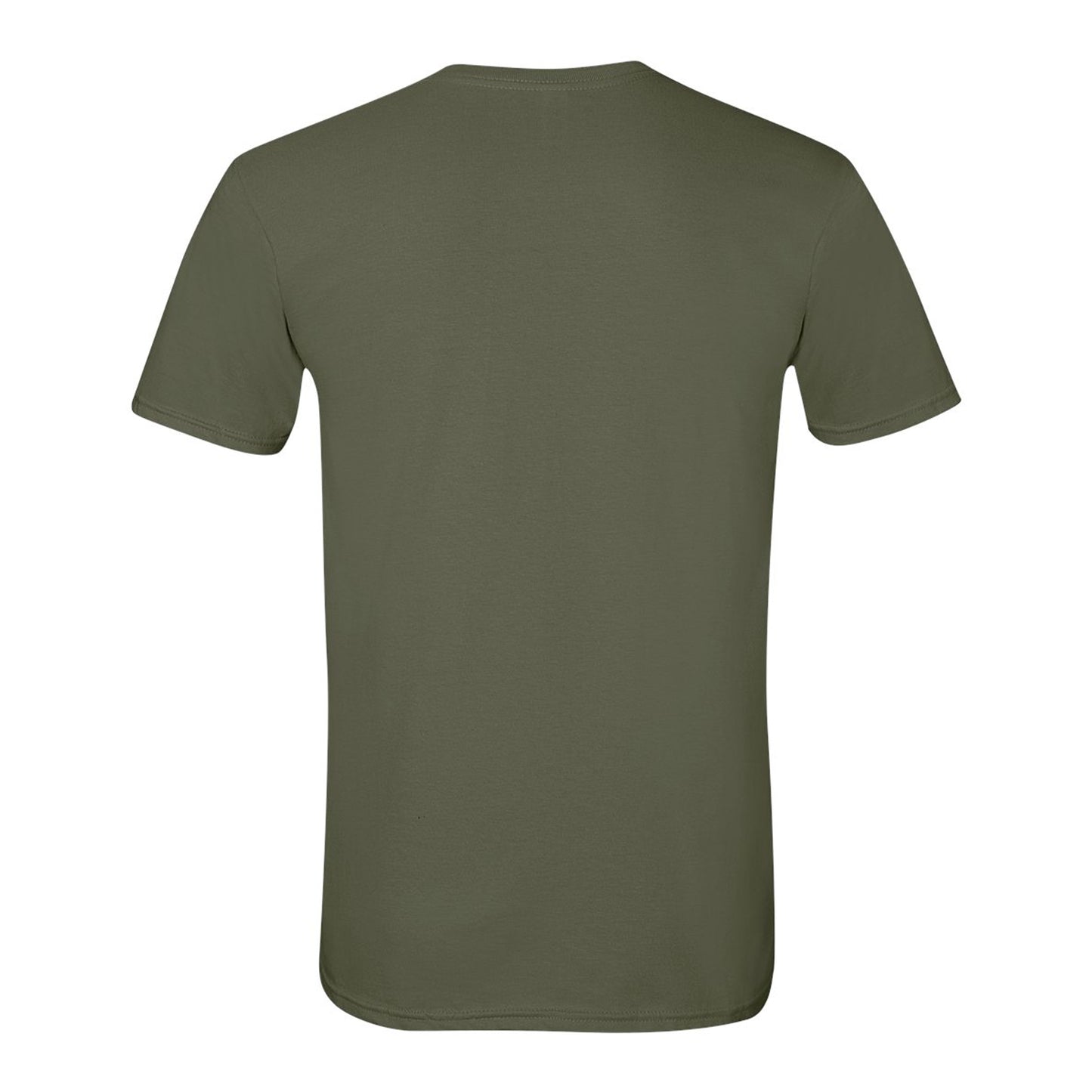Military Green - Back - Gildan Mens Plain Lightweight T-Shirt
