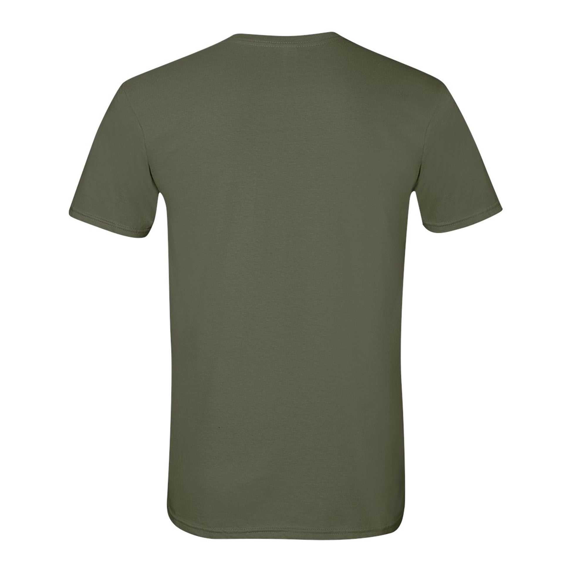 Military Green - Back - Gildan Mens Plain Lightweight T-Shirt