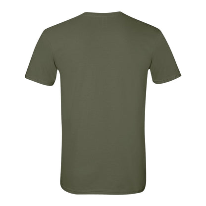 Military Green - Back - Gildan Mens Plain Lightweight T-Shirt