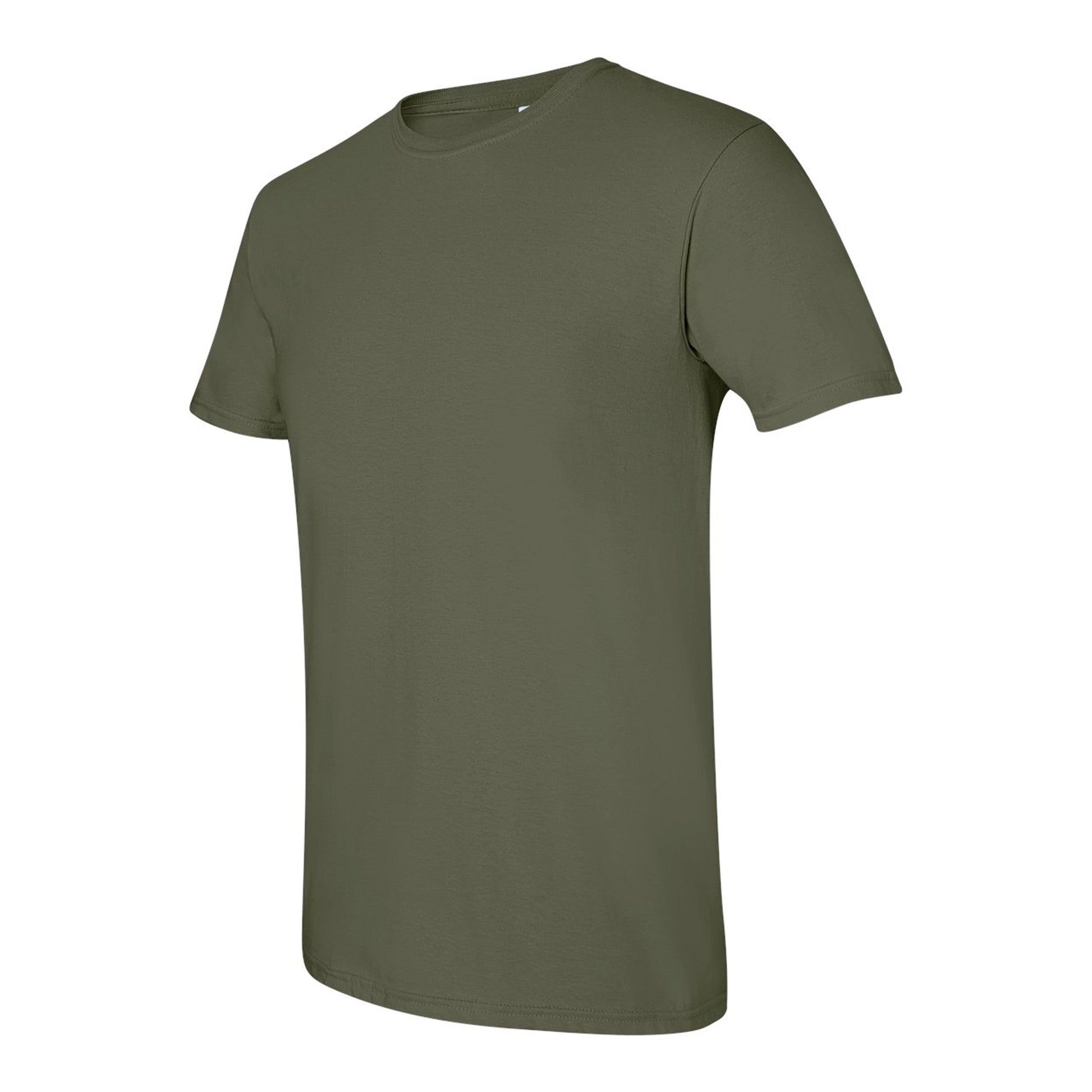 Military Green - Side - Gildan Mens Plain Lightweight T-Shirt