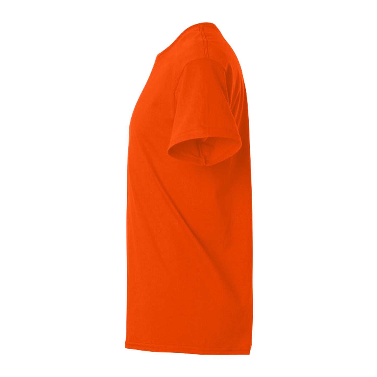 Orange - Side - Gildan Mens Plain Lightweight T-Shirt