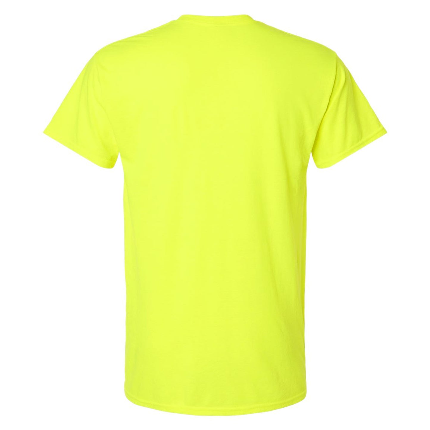 Safety Green - Back - Gildan Mens Plain Lightweight T-Shirt