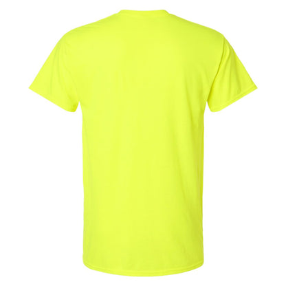 Safety Green - Back - Gildan Mens Plain Lightweight T-Shirt