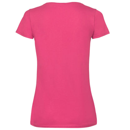 Fuchsia - Back - Fruit of the Loom Womens-Ladies Lady Fit Side Seam Free T-Shirt