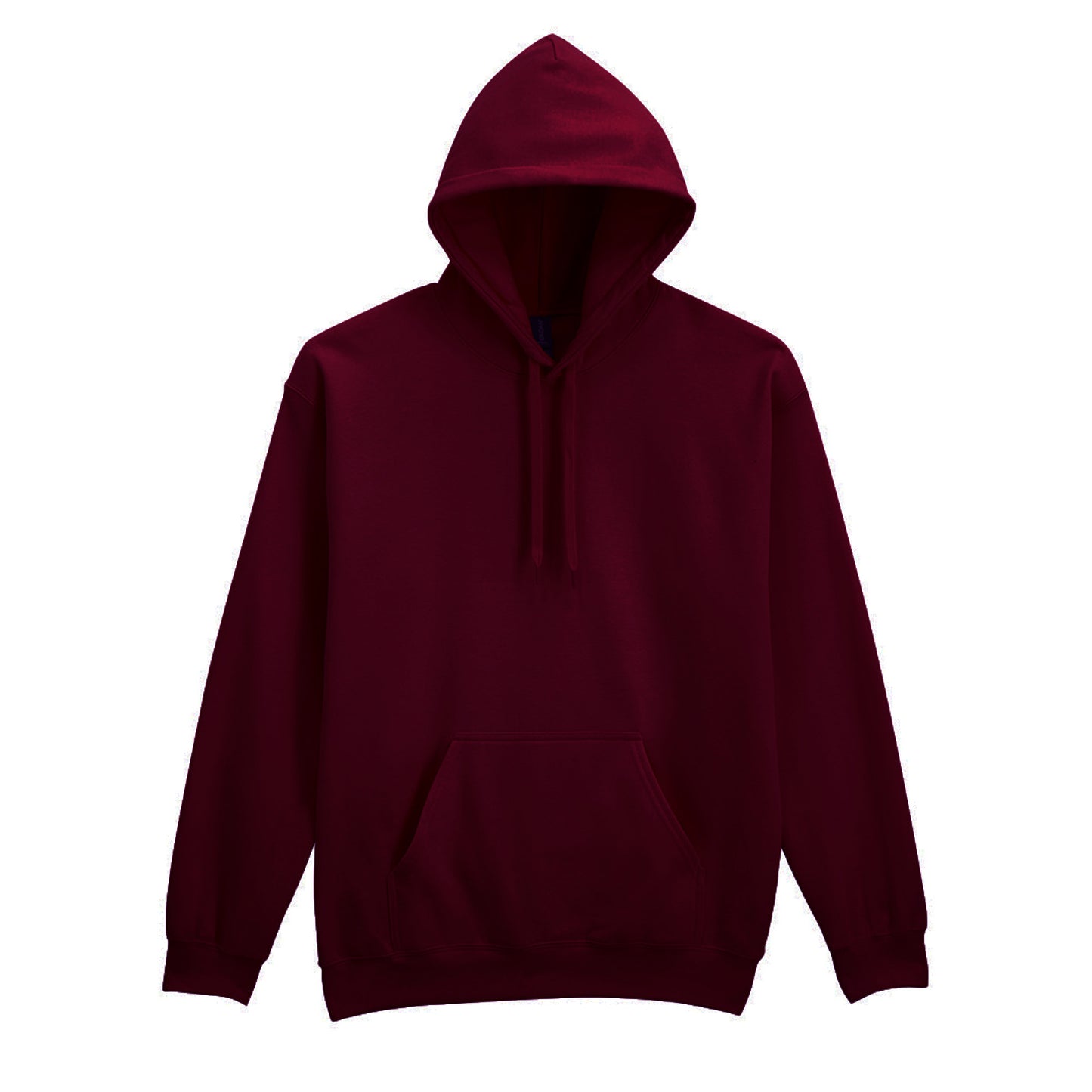 Maroon - Front - Gildan Unisex Adult Midweight Fleece Hoodie