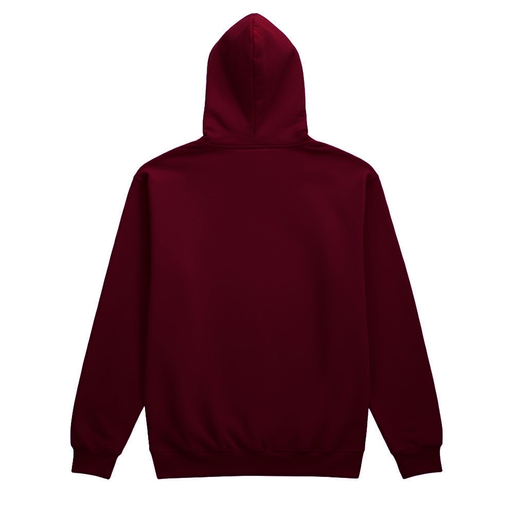 Maroon - Back - Gildan Unisex Adult Midweight Fleece Hoodie