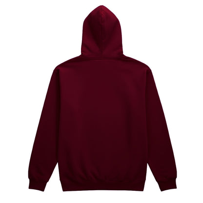 Maroon - Back - Gildan Unisex Adult Midweight Fleece Hoodie