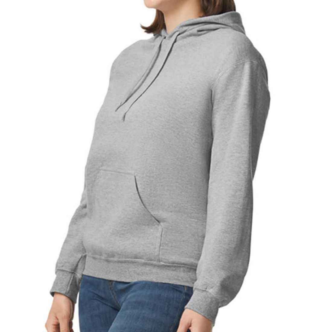 Sport Grey - Side - Gildan Unisex Adult Midweight Fleece Hoodie