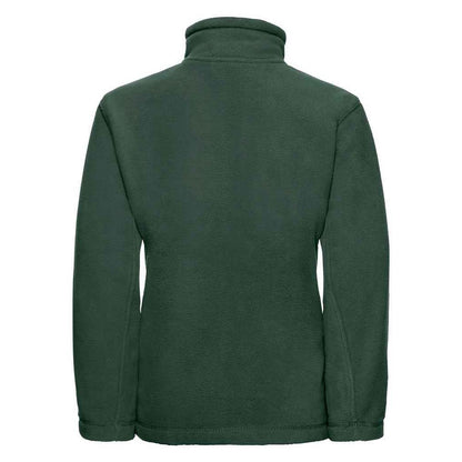Bottle Green - Back - Russell Childrens-Kids Full Zip Outdoor Fleece Jacket