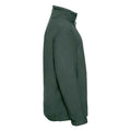 Bottle Green - Side - Russell Childrens-Kids Full Zip Outdoor Fleece Jacket