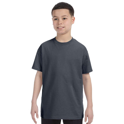 Dark Heather - Back - Gildan Childrens-Kids Soft Style Jersey T-Shirt