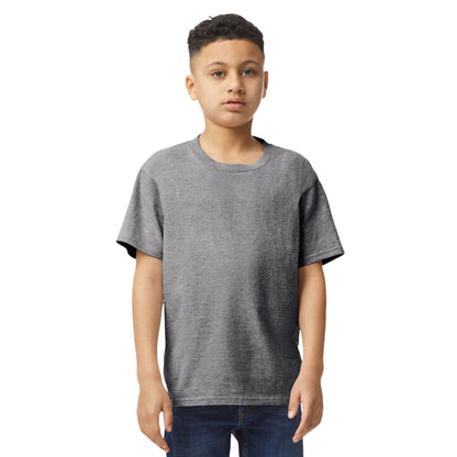 Graphite Heather - Front - Gildan Childrens-Kids Soft Style Jersey T-Shirt