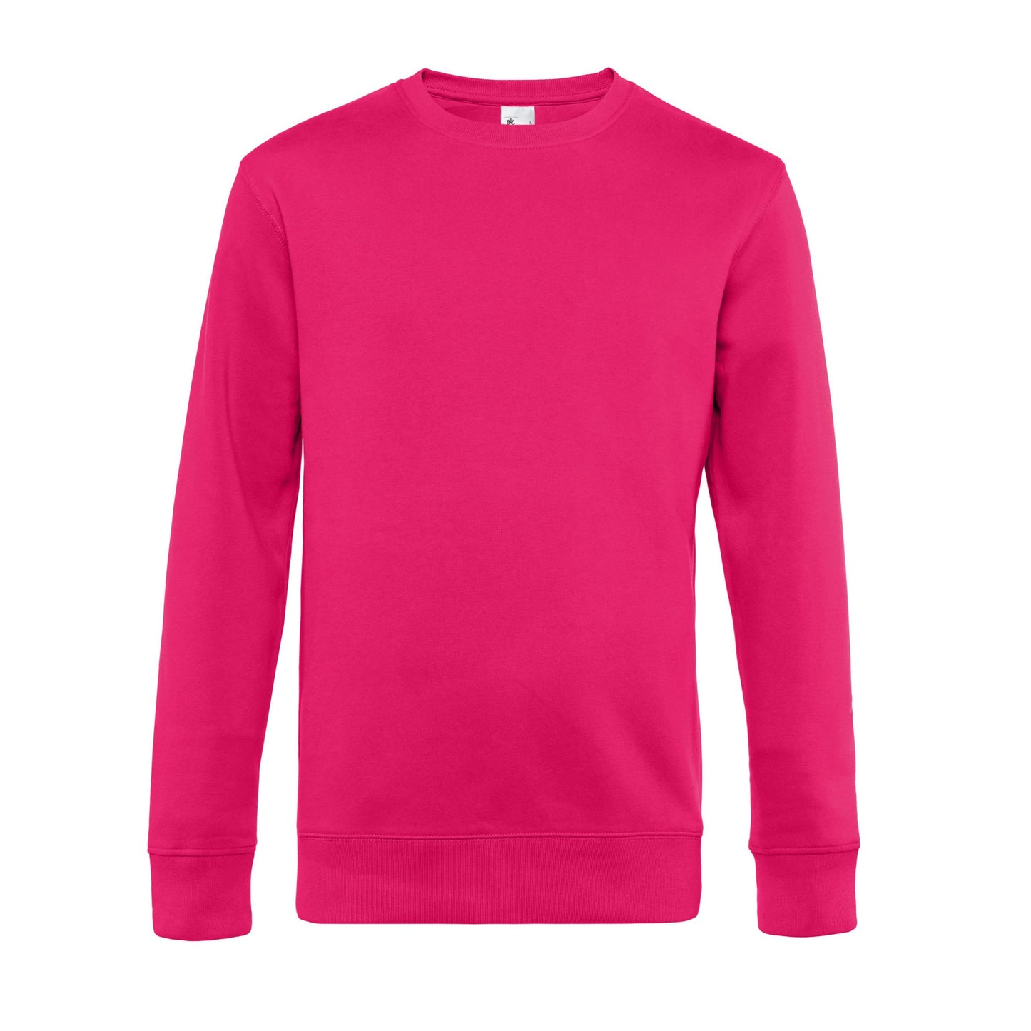 Magenta Pink - Front - B&C Mens King Crew Neck Jumper