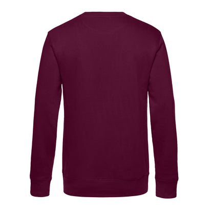 Dark Cherry - Back - B&C Mens King Crew Neck Jumper