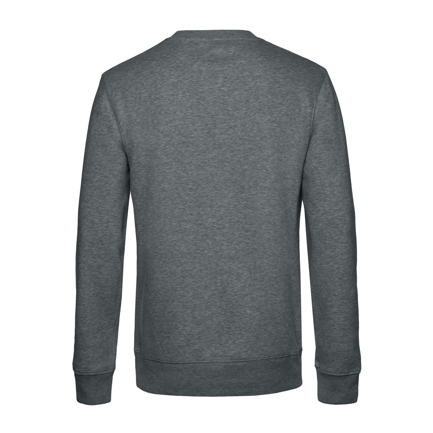 Mid Grey Heather - Back - B&C Mens King Crew Neck Jumper