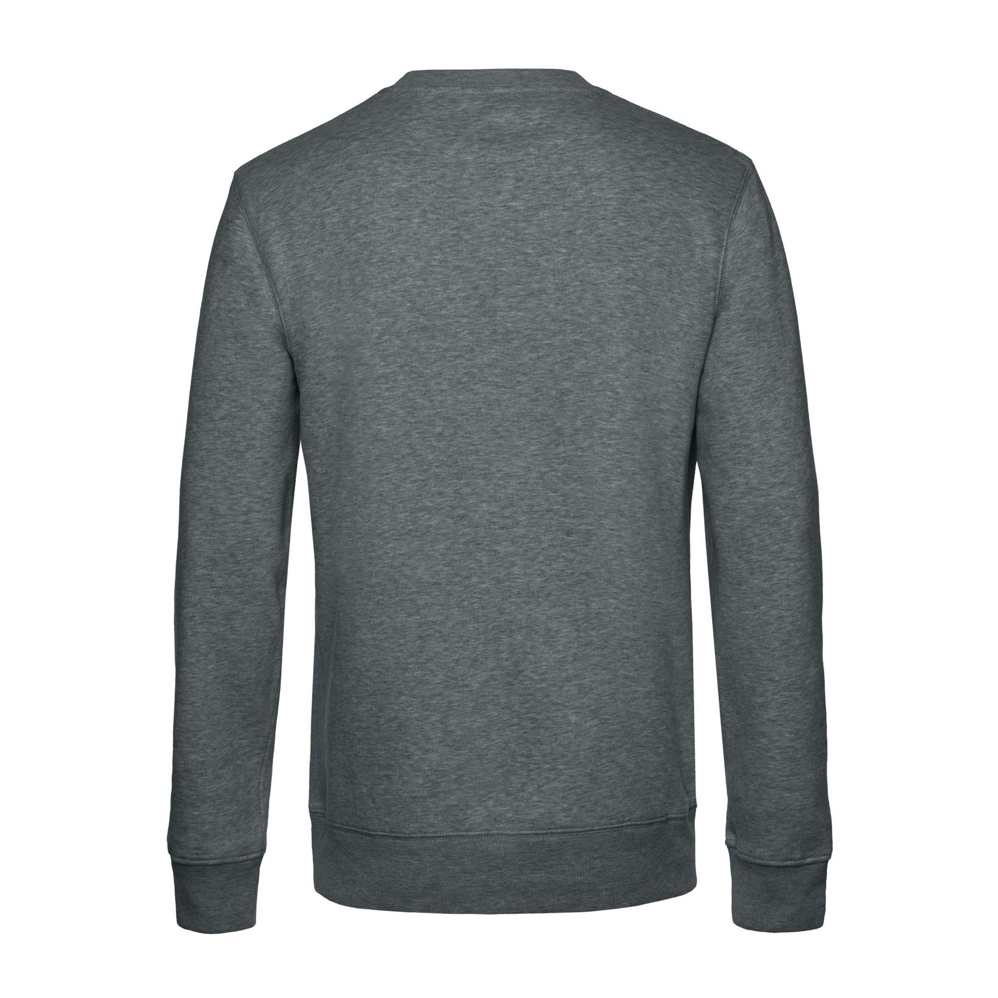 Mid Grey Heather - Back - B&C Mens King Crew Neck Jumper