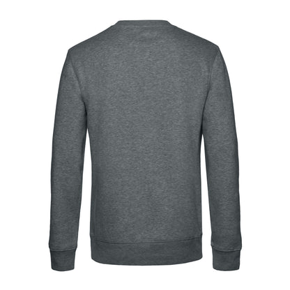 Mid Grey Heather - Back - B&C Mens King Crew Neck Jumper