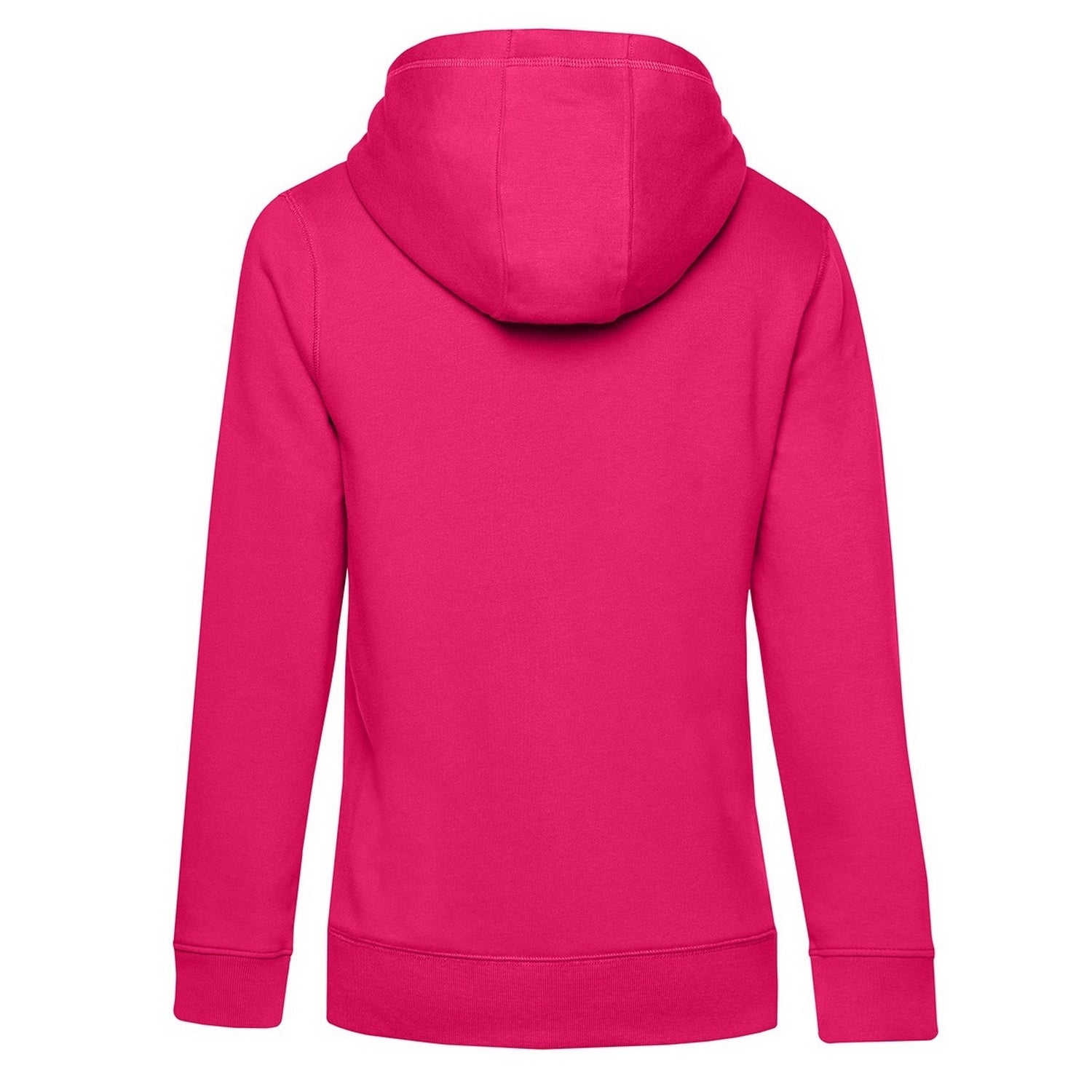 Magenta Pink - Back - B&C Womens-Ladies Queen Hoodie