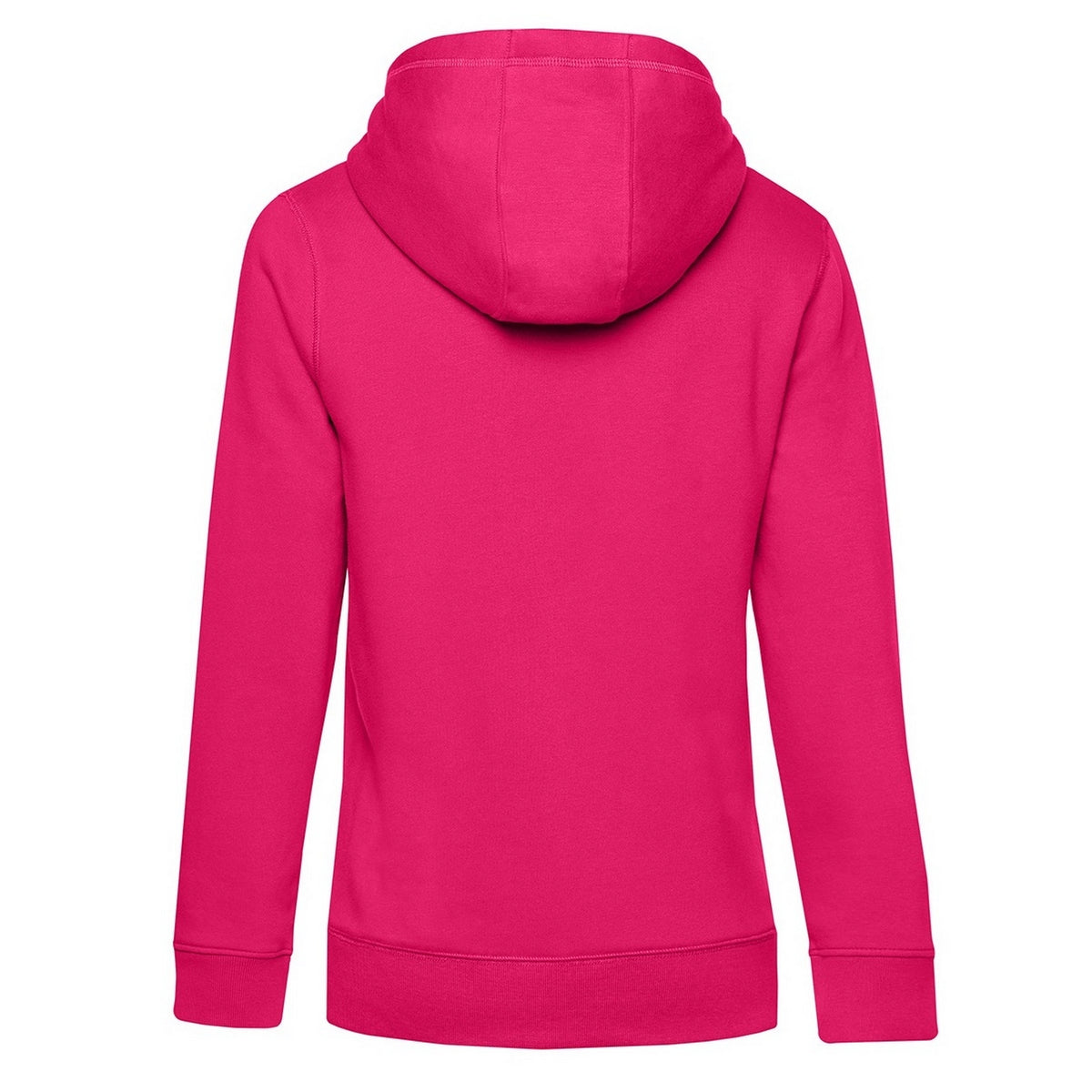 Magenta Pink - Back - B&C Womens-Ladies Queen Hoodie