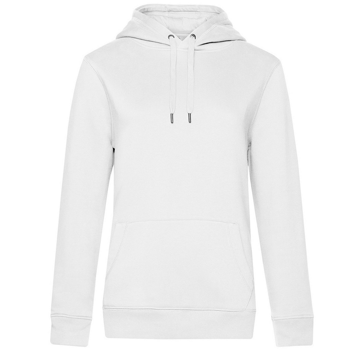 White - Front - B&C Womens-Ladies Queen Hoodie