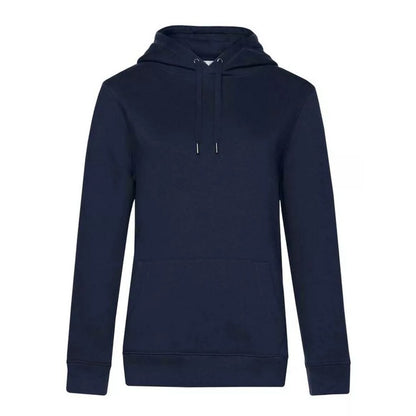 Navy - Front - B&C Womens-Ladies Queen Hoodie