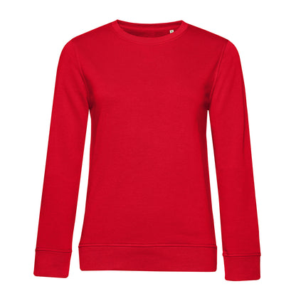 Red - Front - B&C Womens-Ladies Inspire Crew Neck Jumper