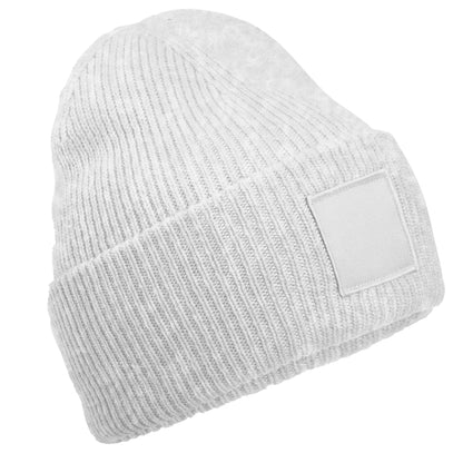 Cloud Grey - Front - Beechfield Tonal Patch Beanie