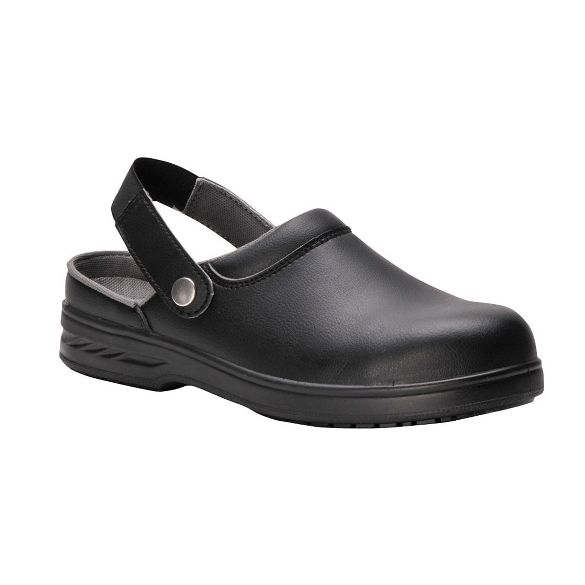 Black - Front - Portwest Unisex Steelite Safety Clog (FW82) - Workwear