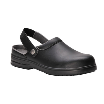 Black - Front - Portwest Unisex Steelite Safety Clog (FW82) - Workwear