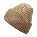 Espresso Haze - Back - Beechfield Chunky Knit Reverse Patch Beanie