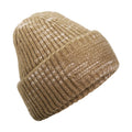 Espresso Haze - Front - Beechfield Chunky Knit Reverse Patch Beanie