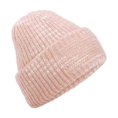 Strawberry Haze - Front - Beechfield Chunky Knit Reverse Patch Beanie
