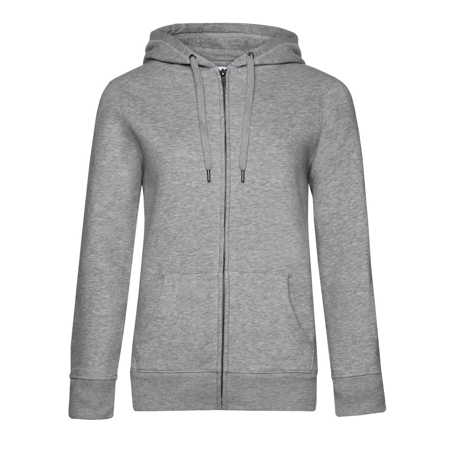 Heather Grey - Front - B&C Womens-Ladies Queen Full Zip Hoodie