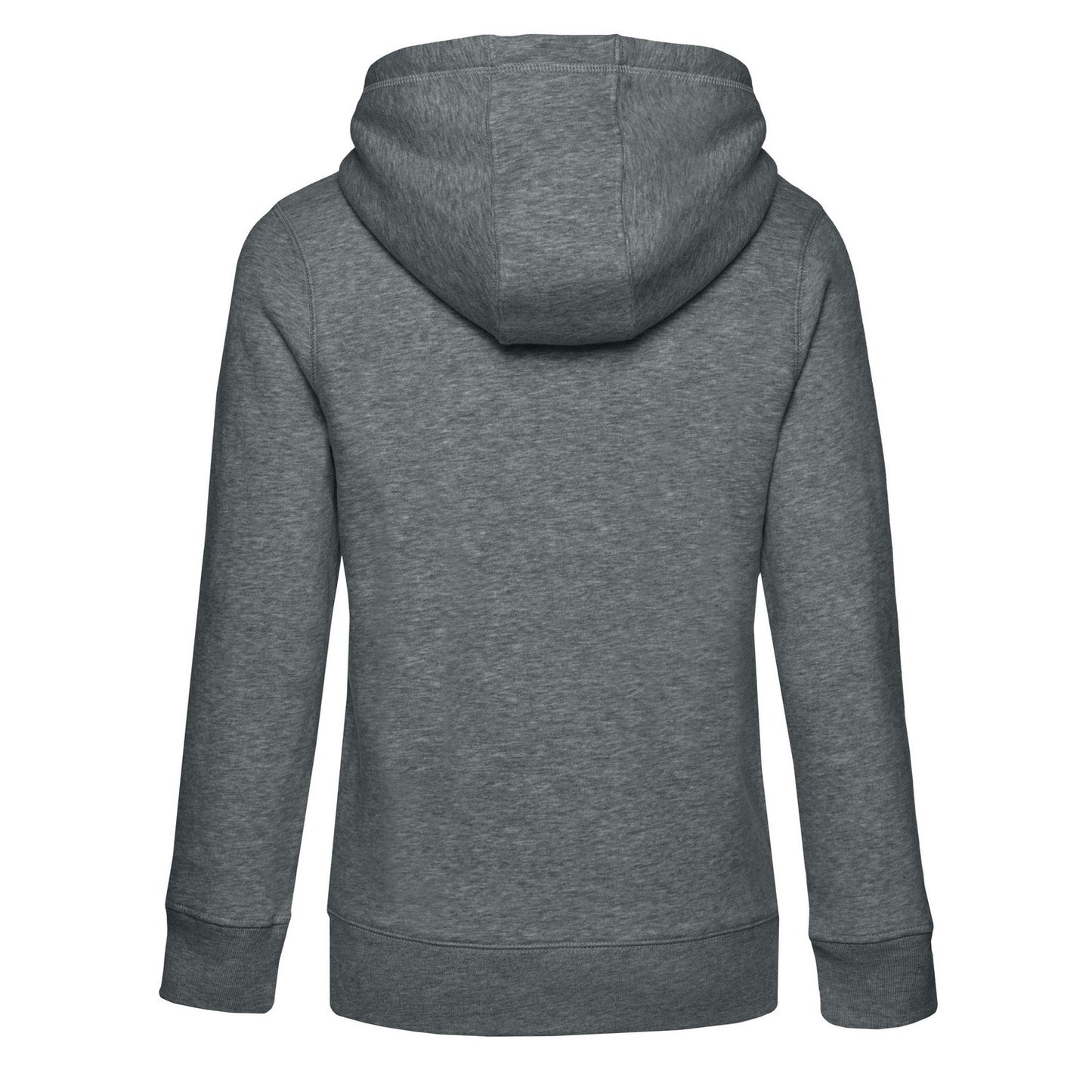 Mid Grey Heather - Back - B&C Womens-Ladies Queen Full Zip Hoodie